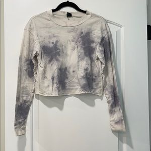 Wild Fable Tie Dye Cropped Long Sleeve Top Xsmall